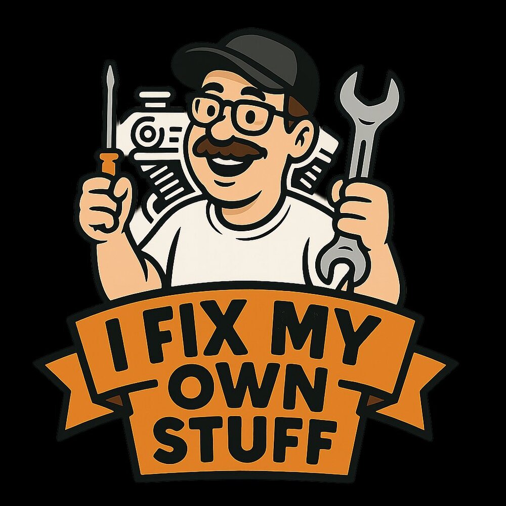 I Fix My Own Stuff Old School Funny Logo Dad Shirt Retro Tinkerer Classic Style - Picture 3 of 3
